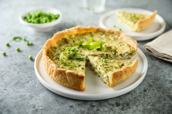 Quiche met doperwtjes en rucola horeca webzine