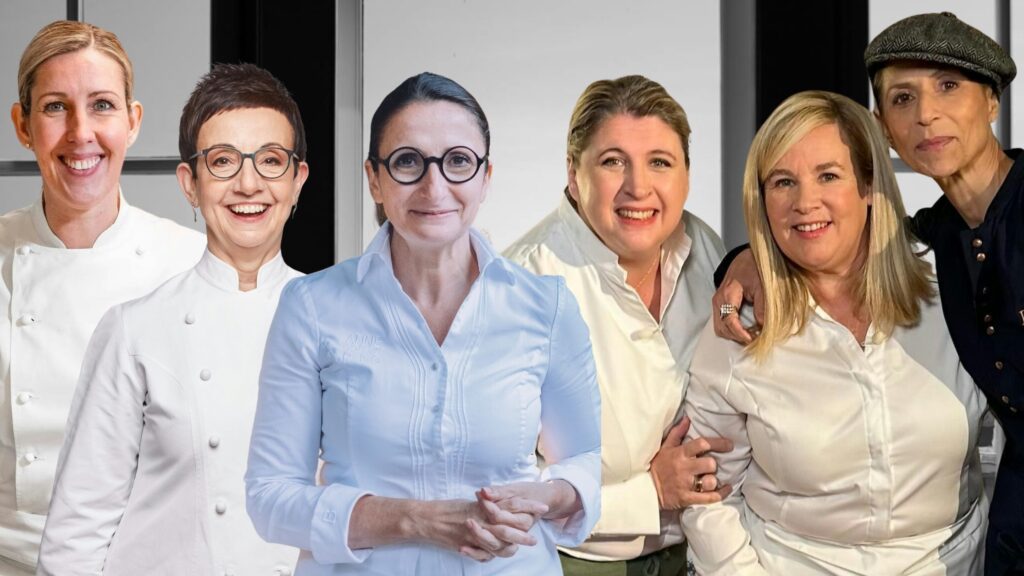 a group of women posing for a picture vrouwelijke topchefs